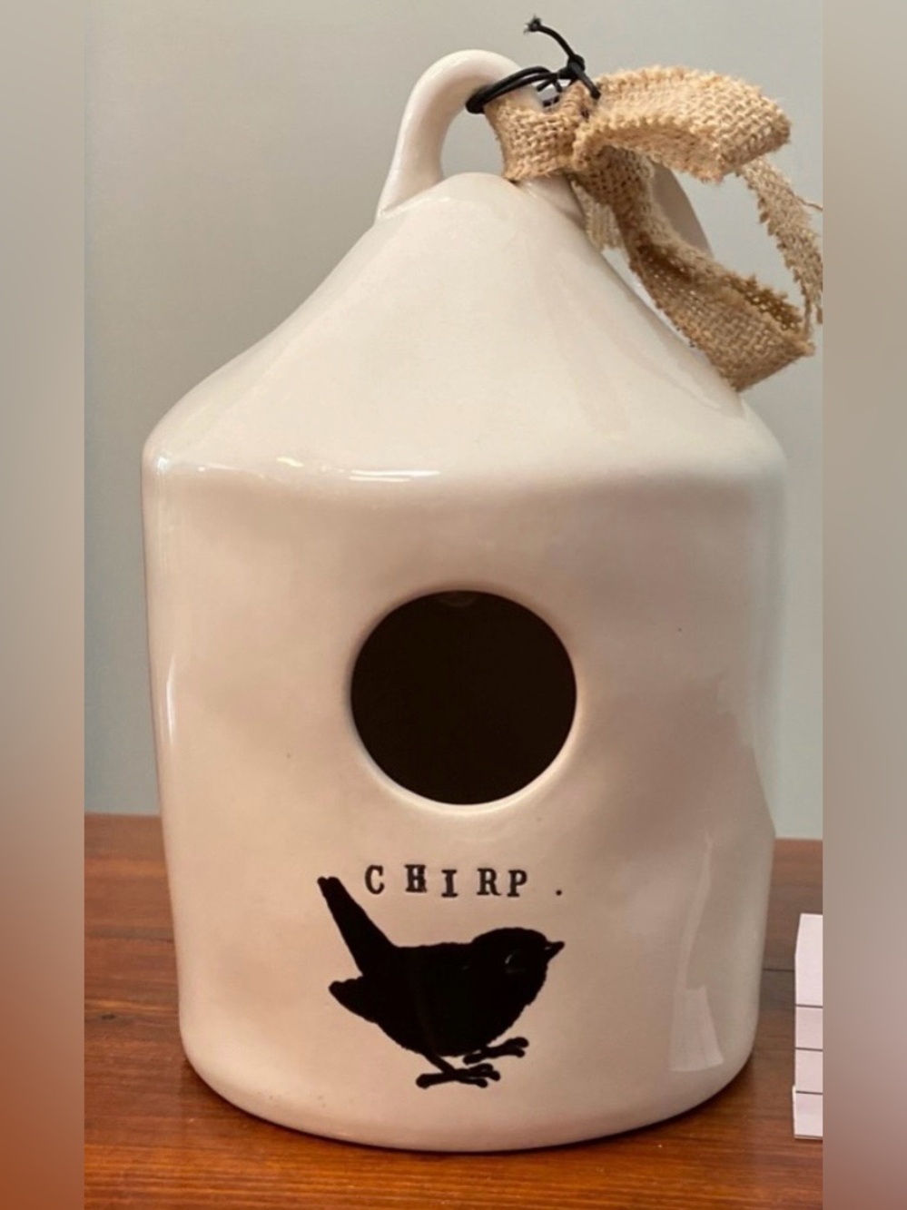 Rae Dunn chirp birdhouse